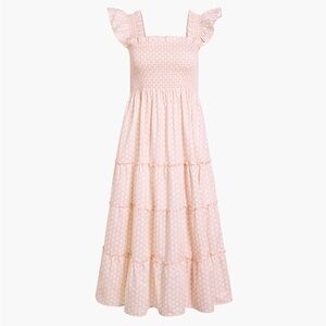 The Ellie Nap Dress - Coral Baroque Shell Cotton Sateen - Coral Baroque Shell